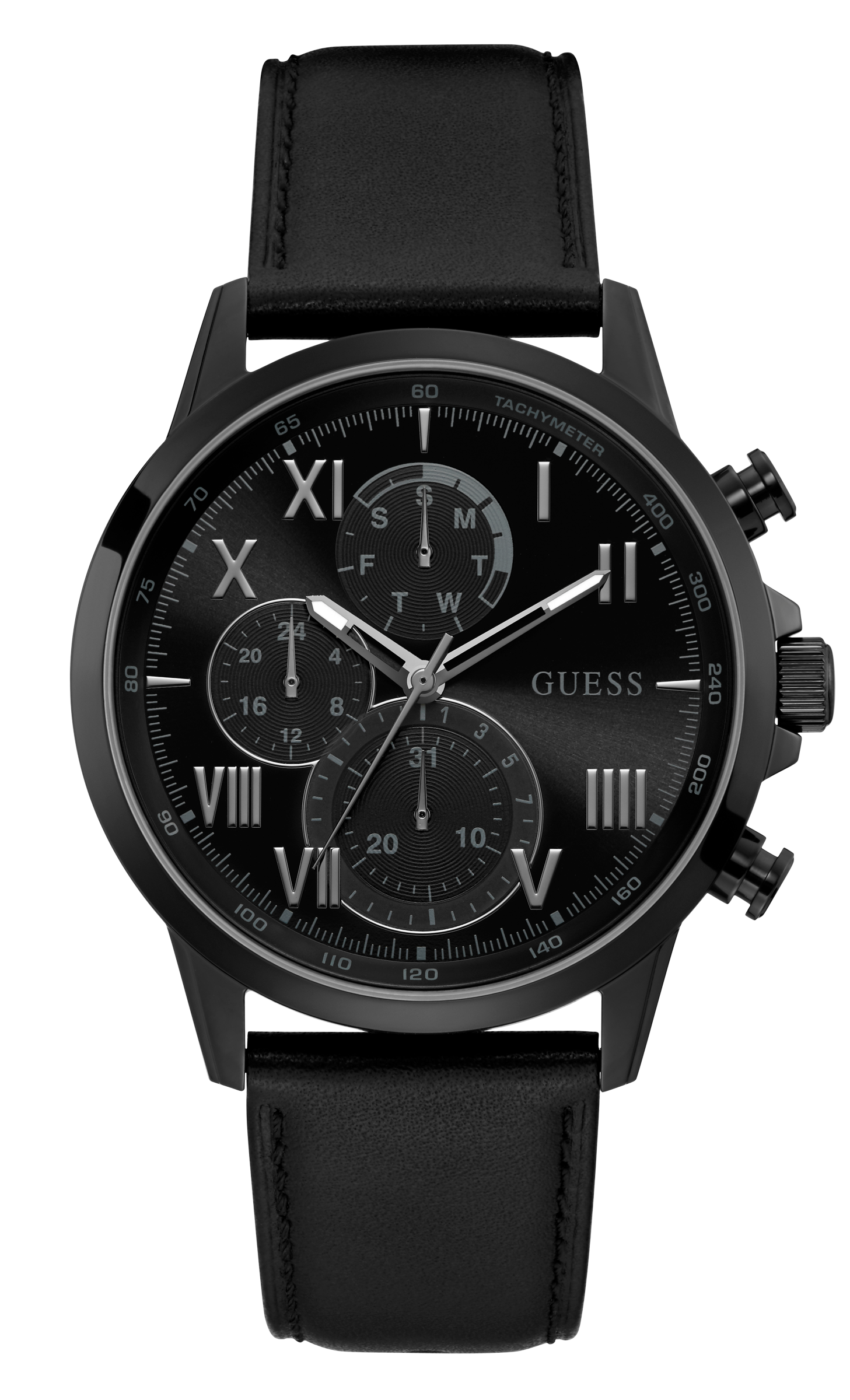 Guess 44 mm Mens Black/Gunmetal Multi function Watch GW0011G2