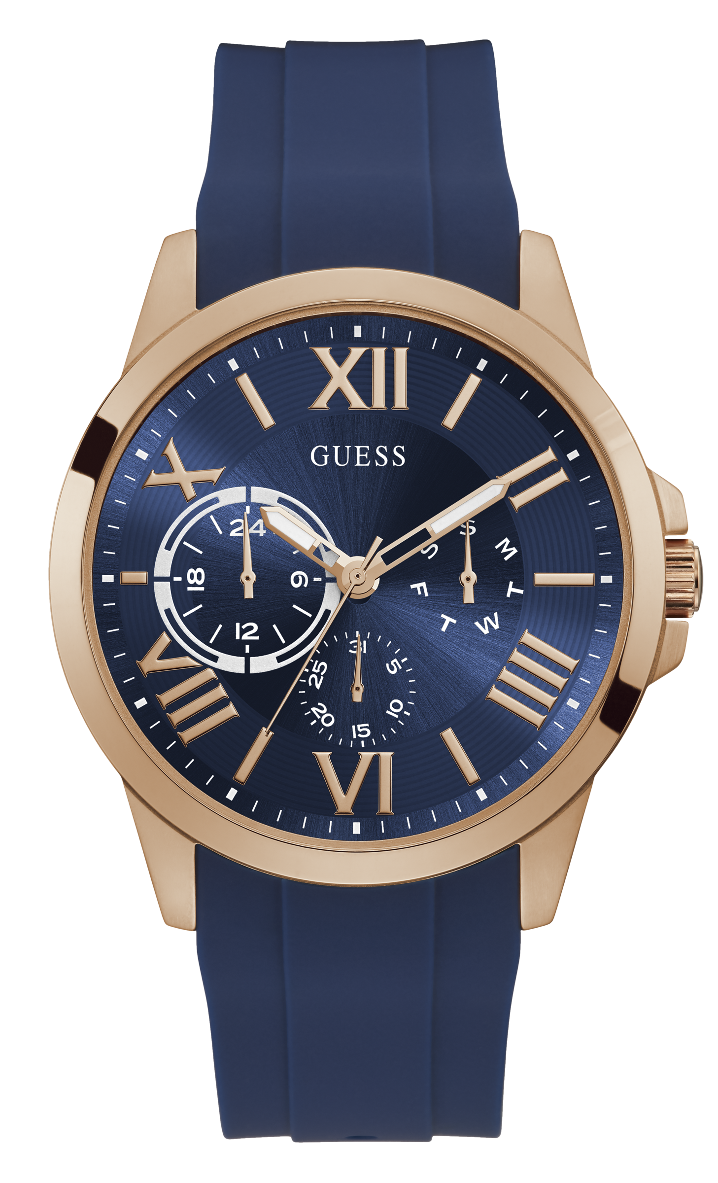 Guess 46 mm Mens Blue Multi function Watch GW0012G3