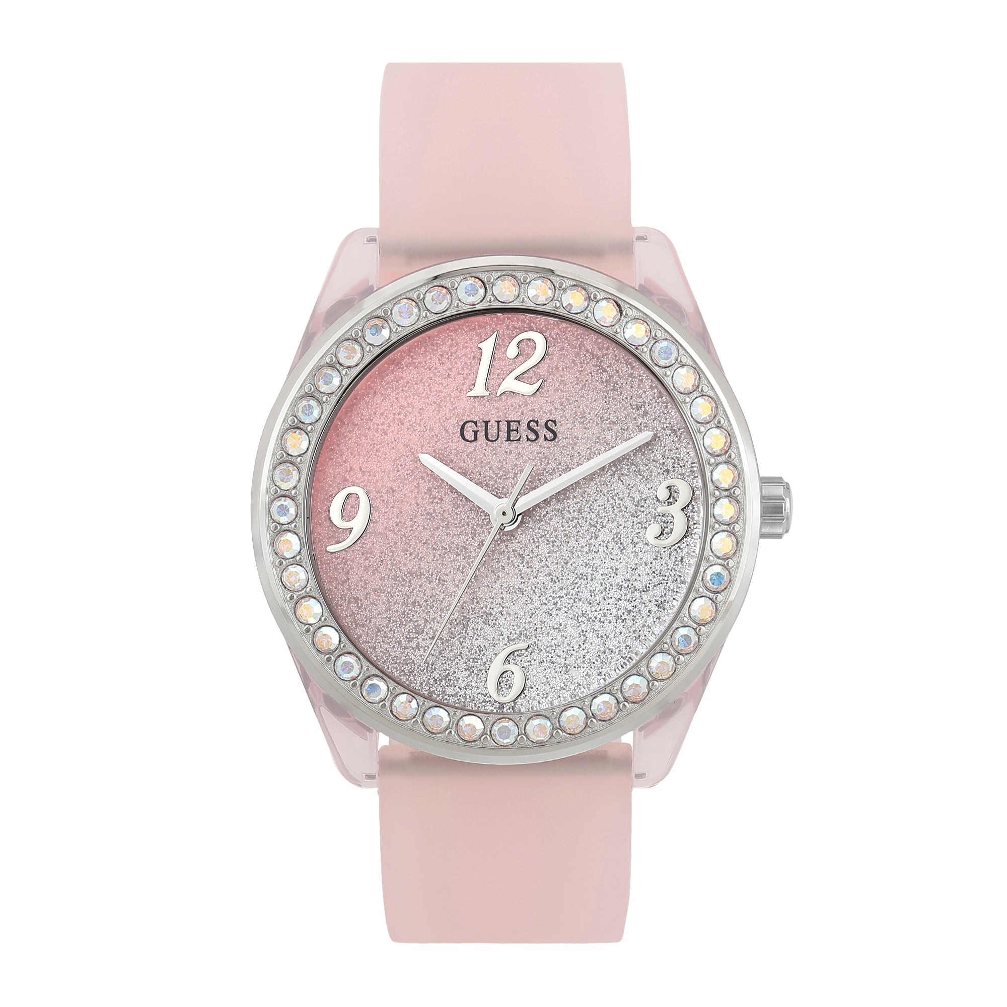 Guess 40 mm Pink Dial Women Watch GW0014L2M
