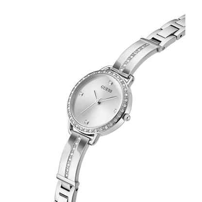 Guess Women 30 mm Silver Dial Analog Watch- GW0022L1