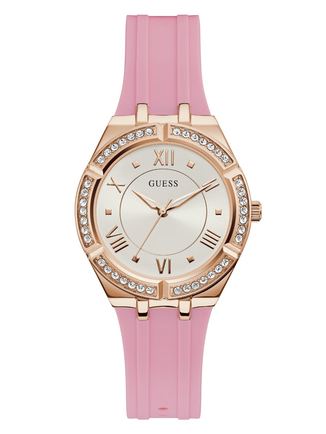 Guess Ladies Sport Silver Dial Watch GW0034L3