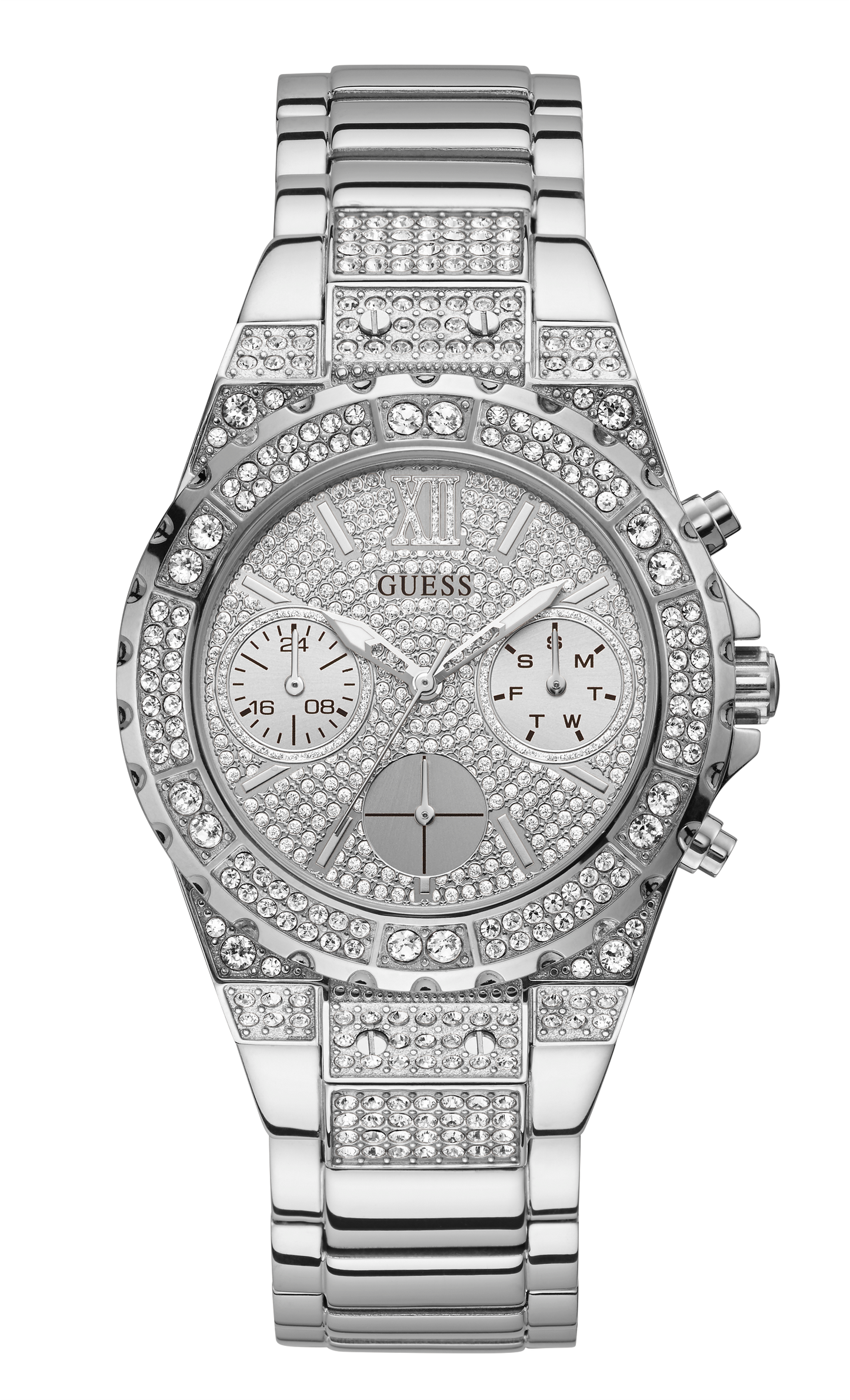 Guess Ladies Silver Multi-function Watch - GW0037L1