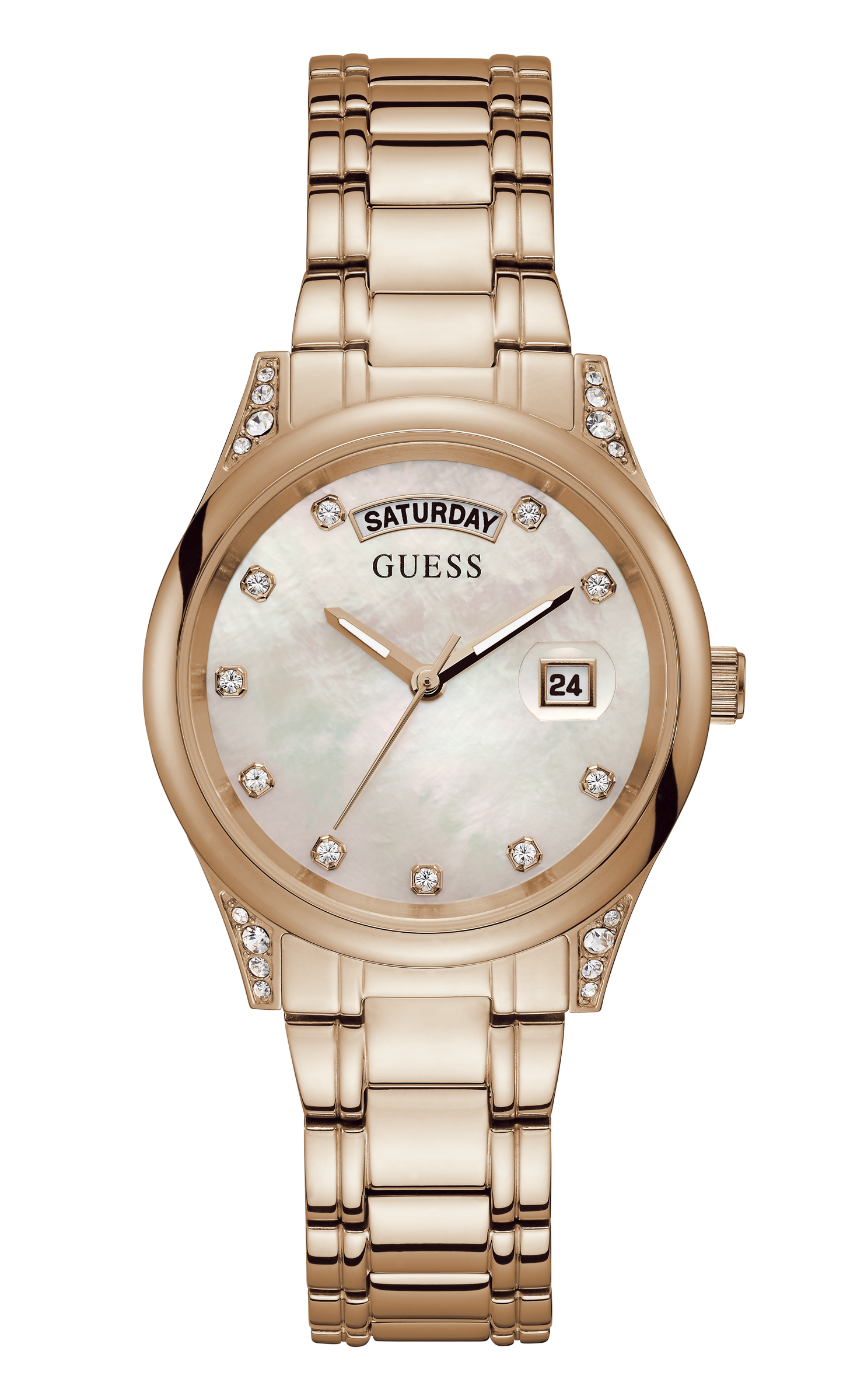 Guess 36 mm Ladies Rose Gold Date Watch GW0047L2
