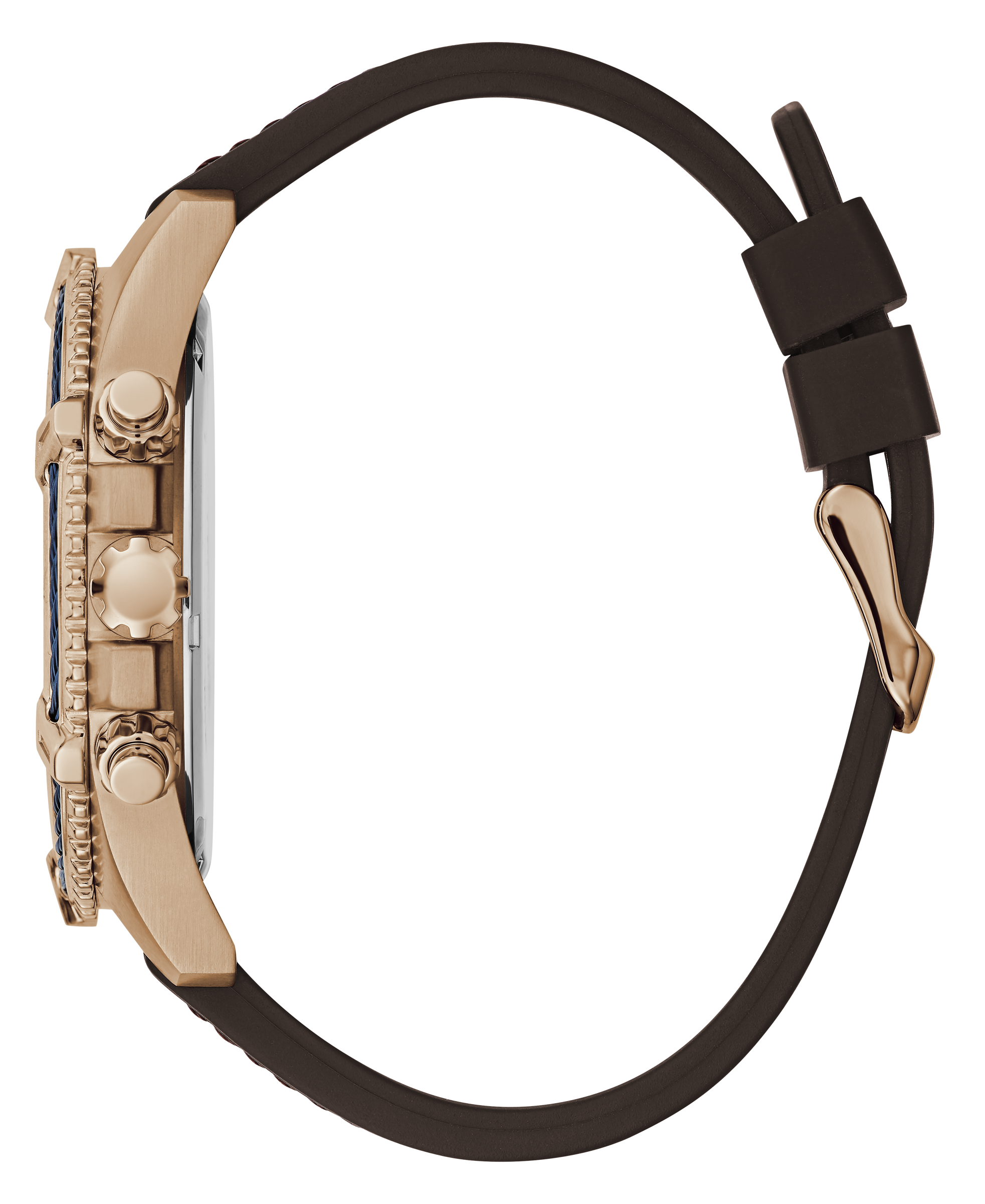 Guess 48 mm Mens Rose Gold/Brown Multi function Watch GW0053G4