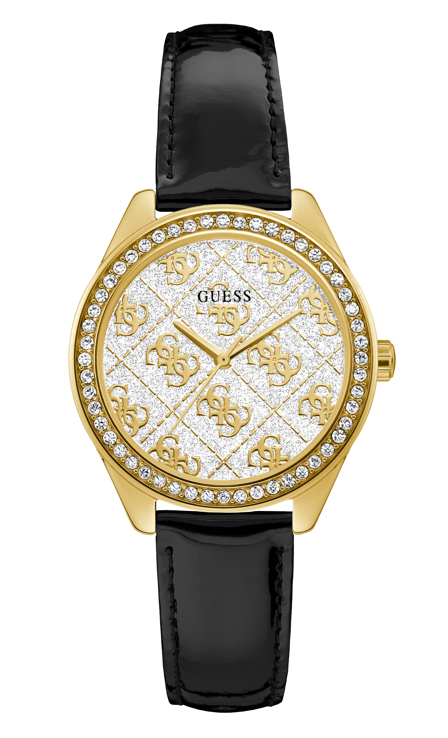 Guess 37 mm Ladies Black/Gunmetal Analog Watch GW0098L3