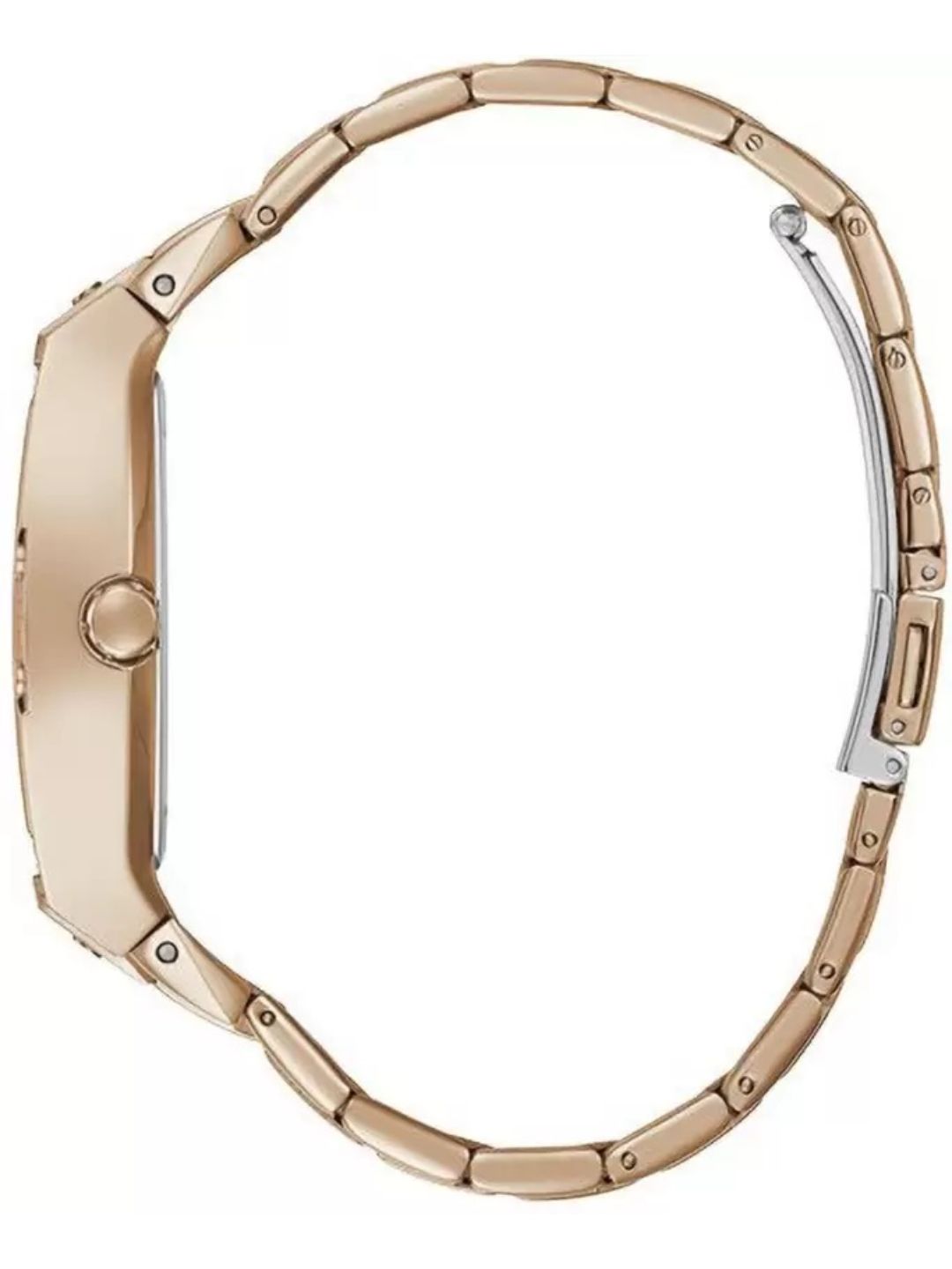 Guess Women Quartz Rose Gold Dial Analog Stainless Steel Watch GW0104L3