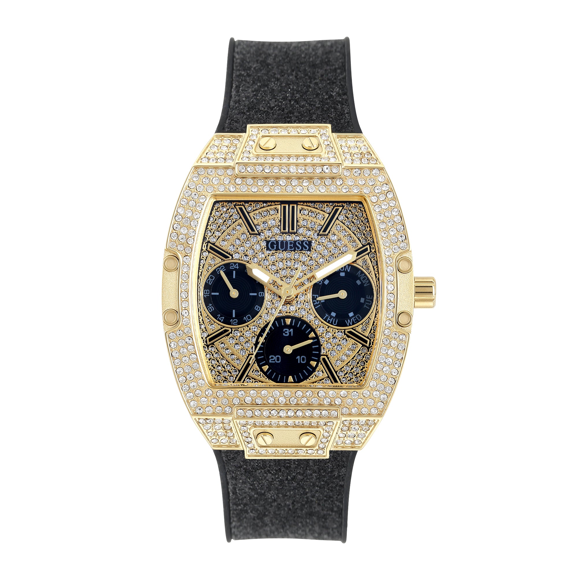 Guess 38 mm Champagne Dial Women Watch GW0105L2M