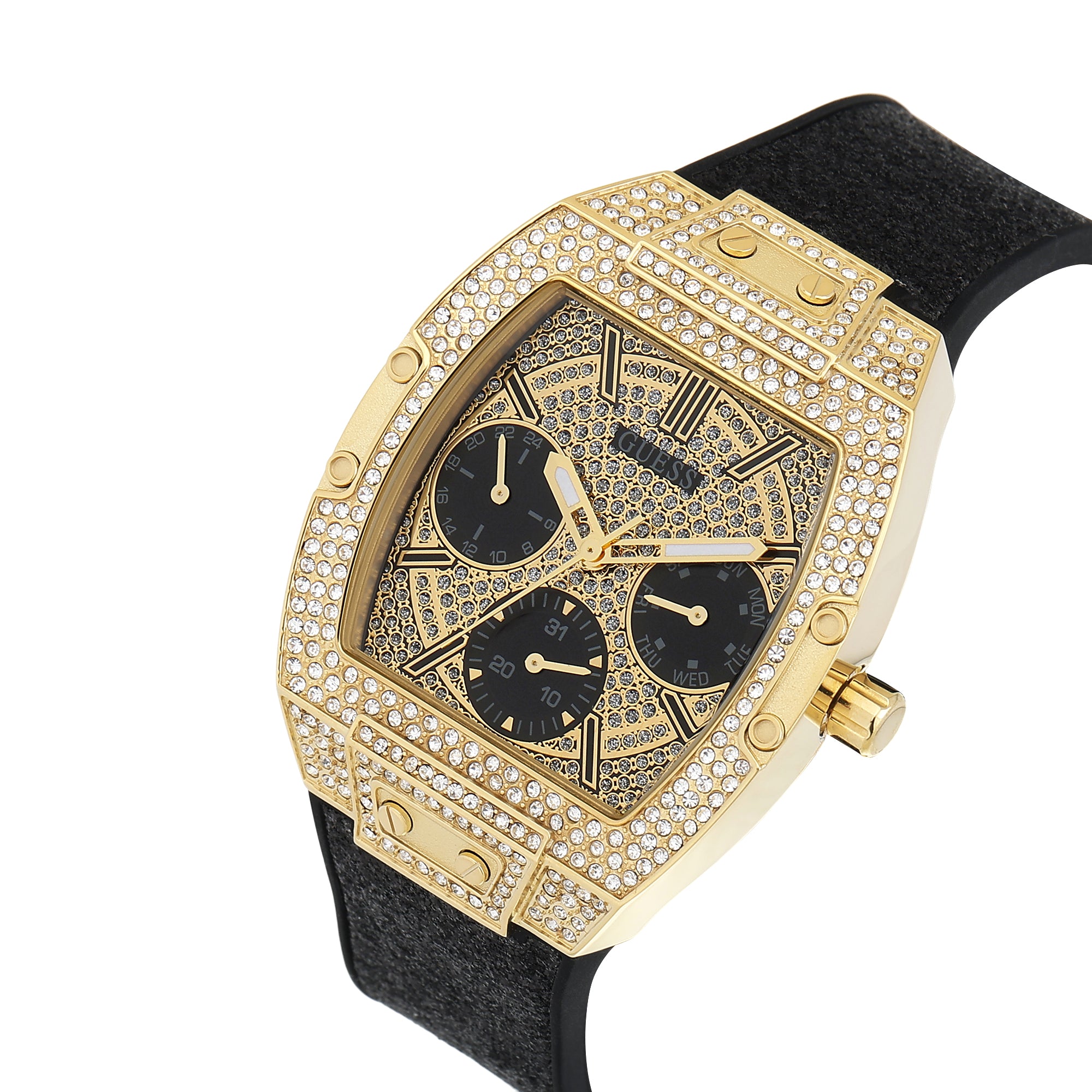 Guess 38 mm Champagne Dial Women Watch GW0105L2M