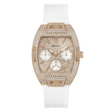Guess Trend 37.1 mm Size White Dial Women Chronograph Watch GW0105L3