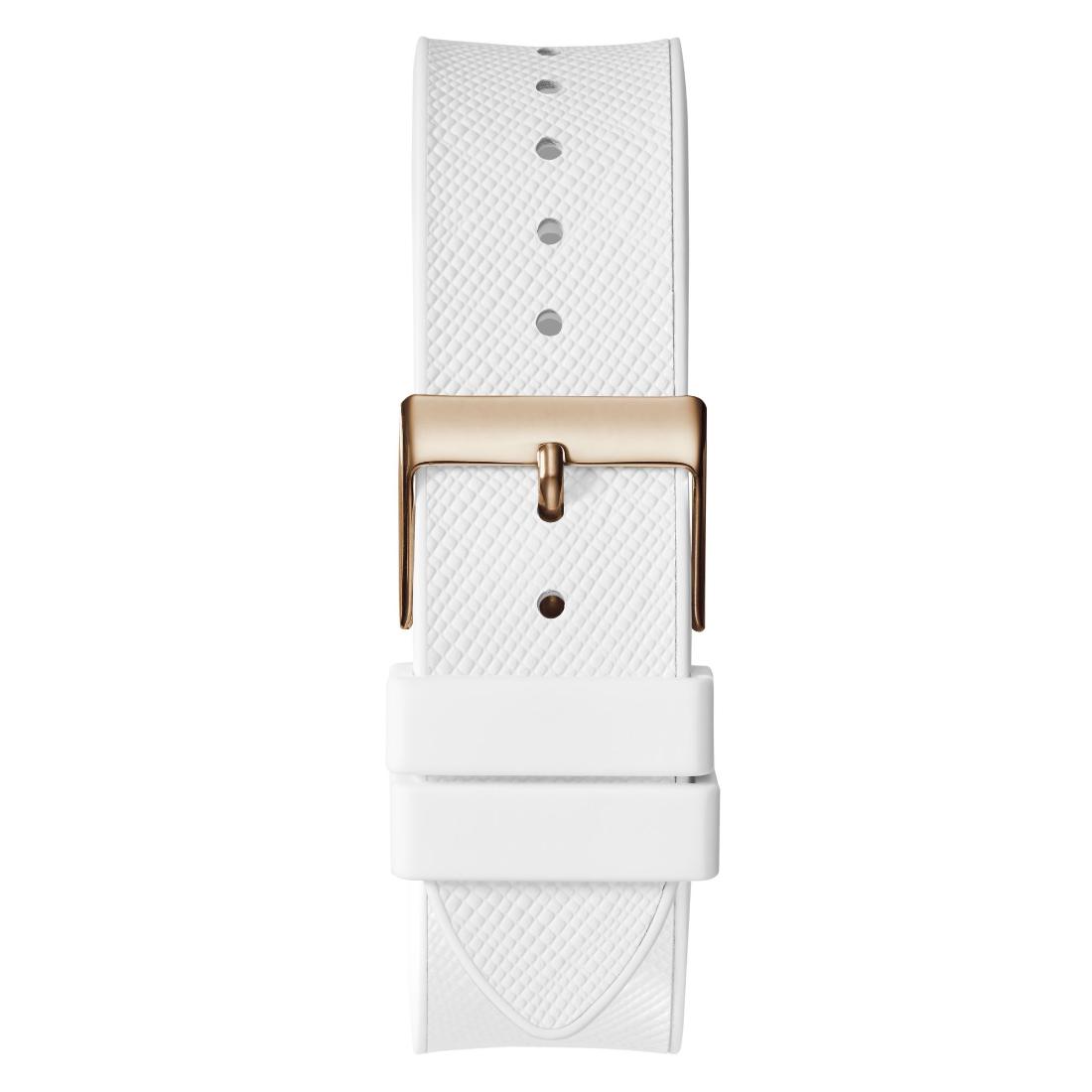 Guess Trend 37.1 mm Size White Dial Women Chronograph Watch GW0105L3