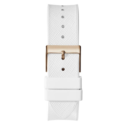 Guess Trend 37.1 mm Size White Dial Women Chronograph Watch - GW0105L3