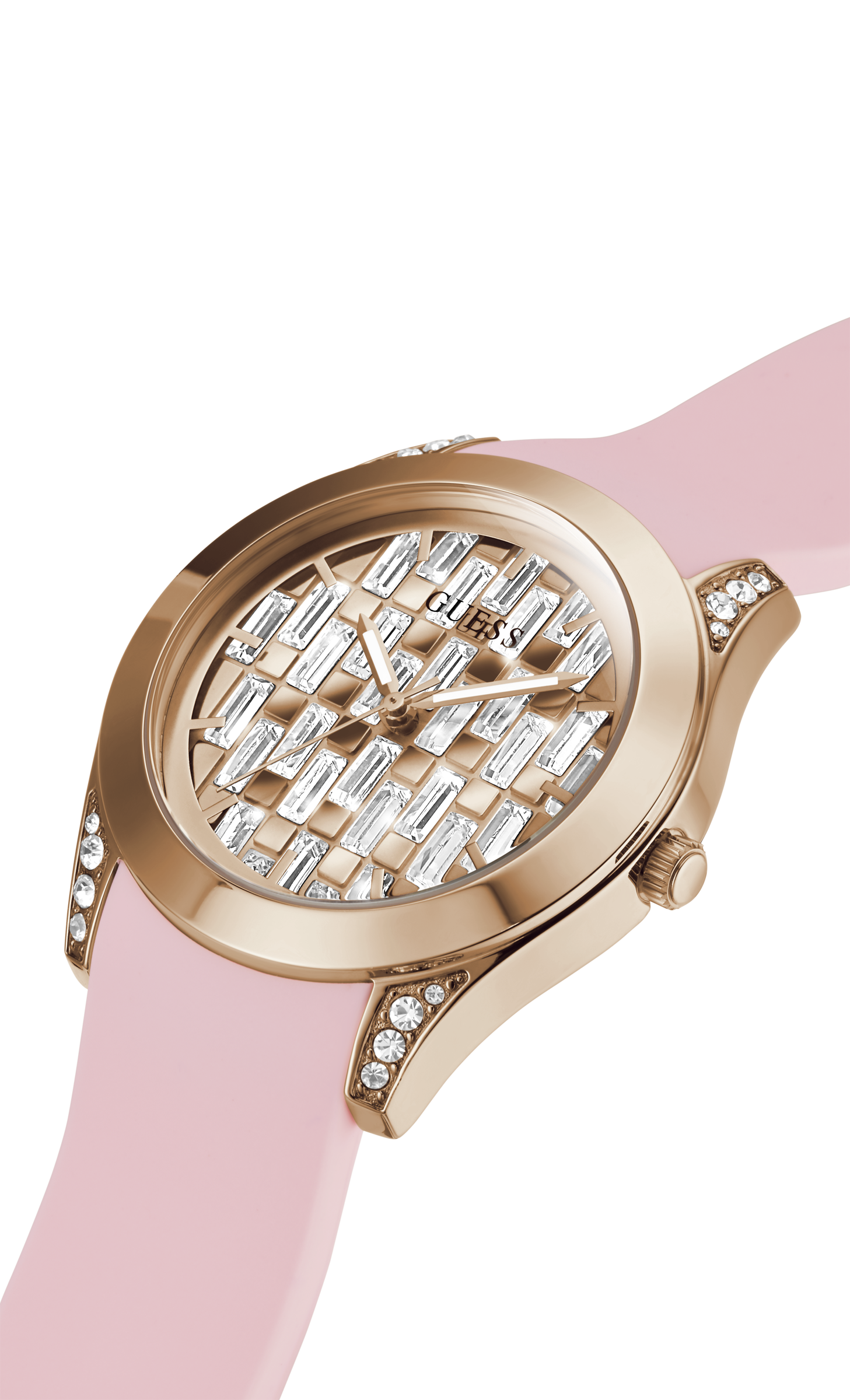 Guess 39 mm Women Rose Gold Dial Analog Watch GW0109L2