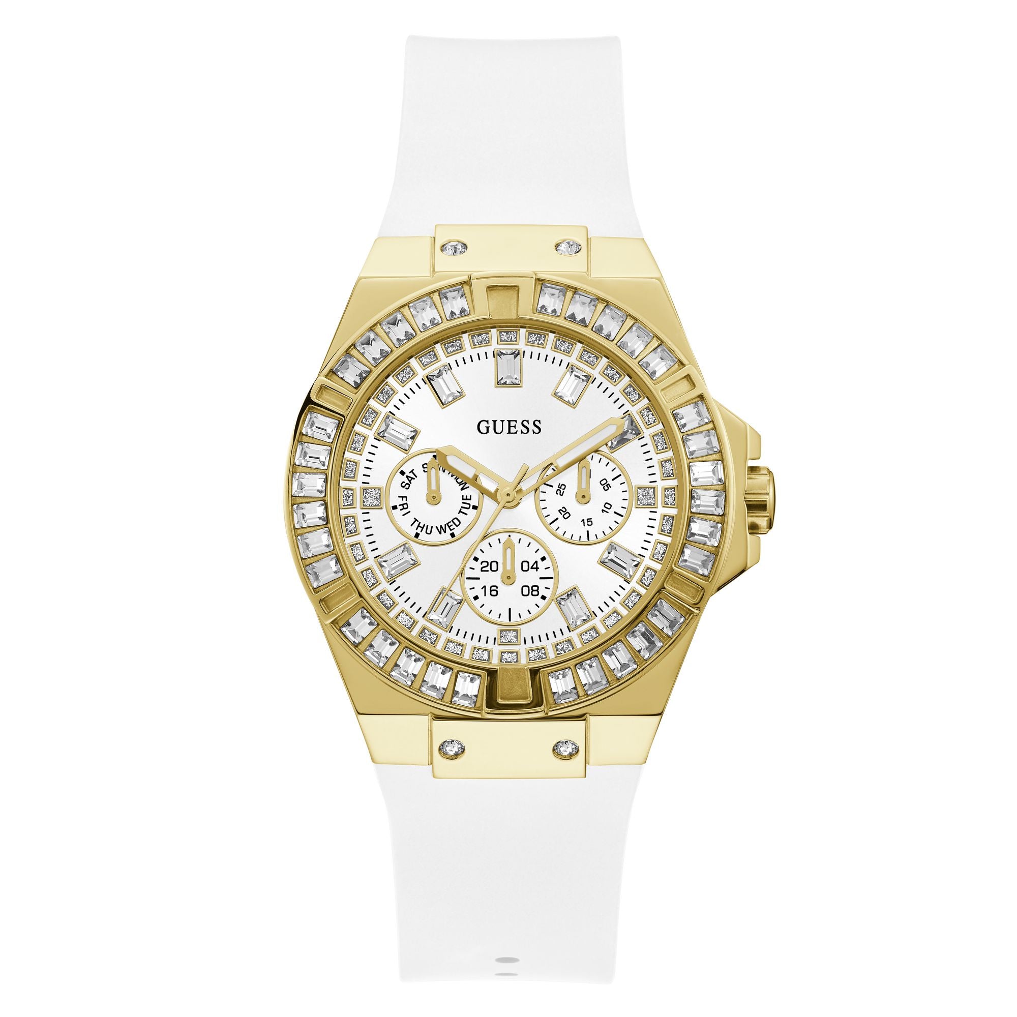 Guess 39 mm White Dial Women Analog Watch GW0118L5