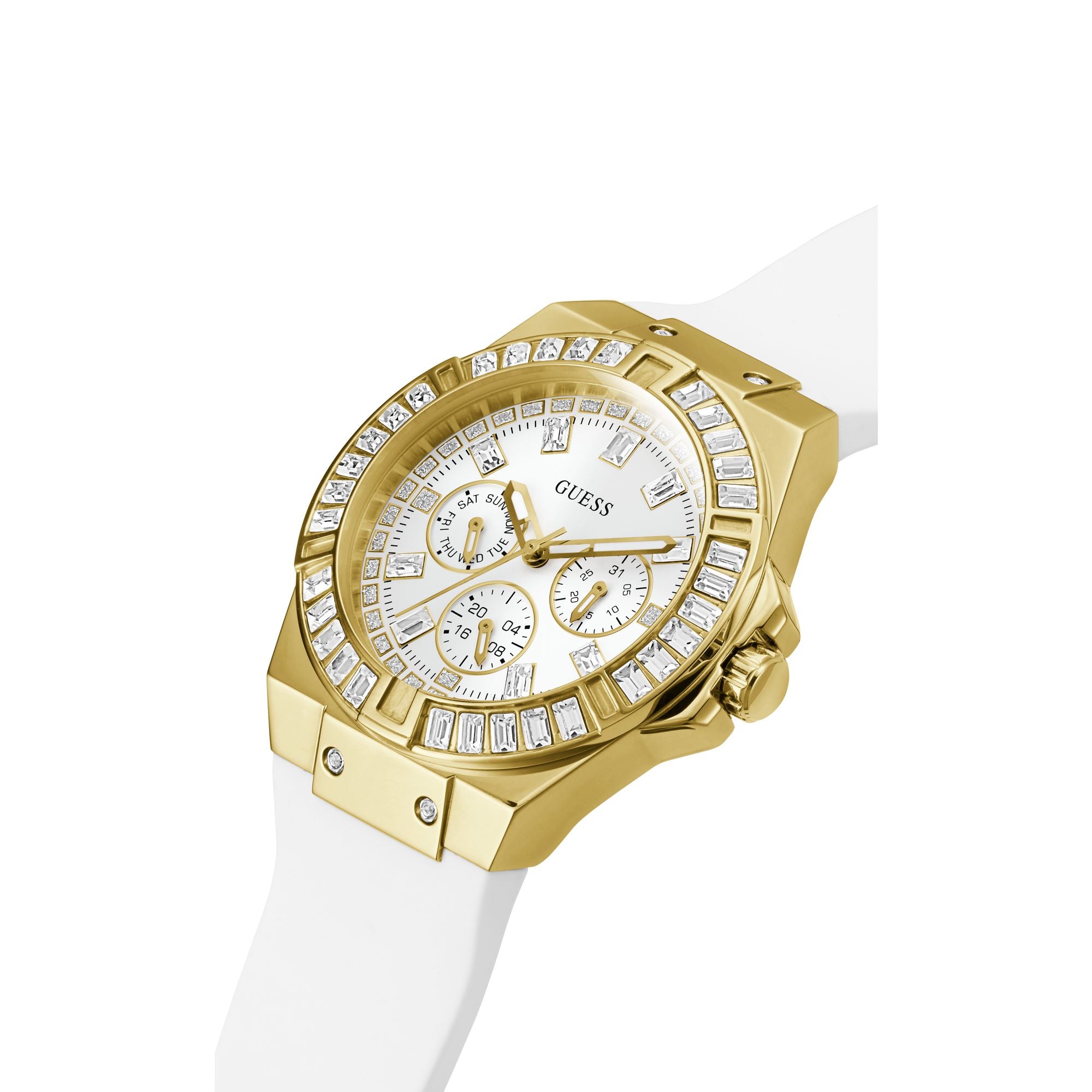 Guess 39 mm White Dial Women Analog Watch GW0118L5