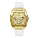 Guess Trend 42 mm White Gold Tone Multi-Function Men Watch GW0202G6