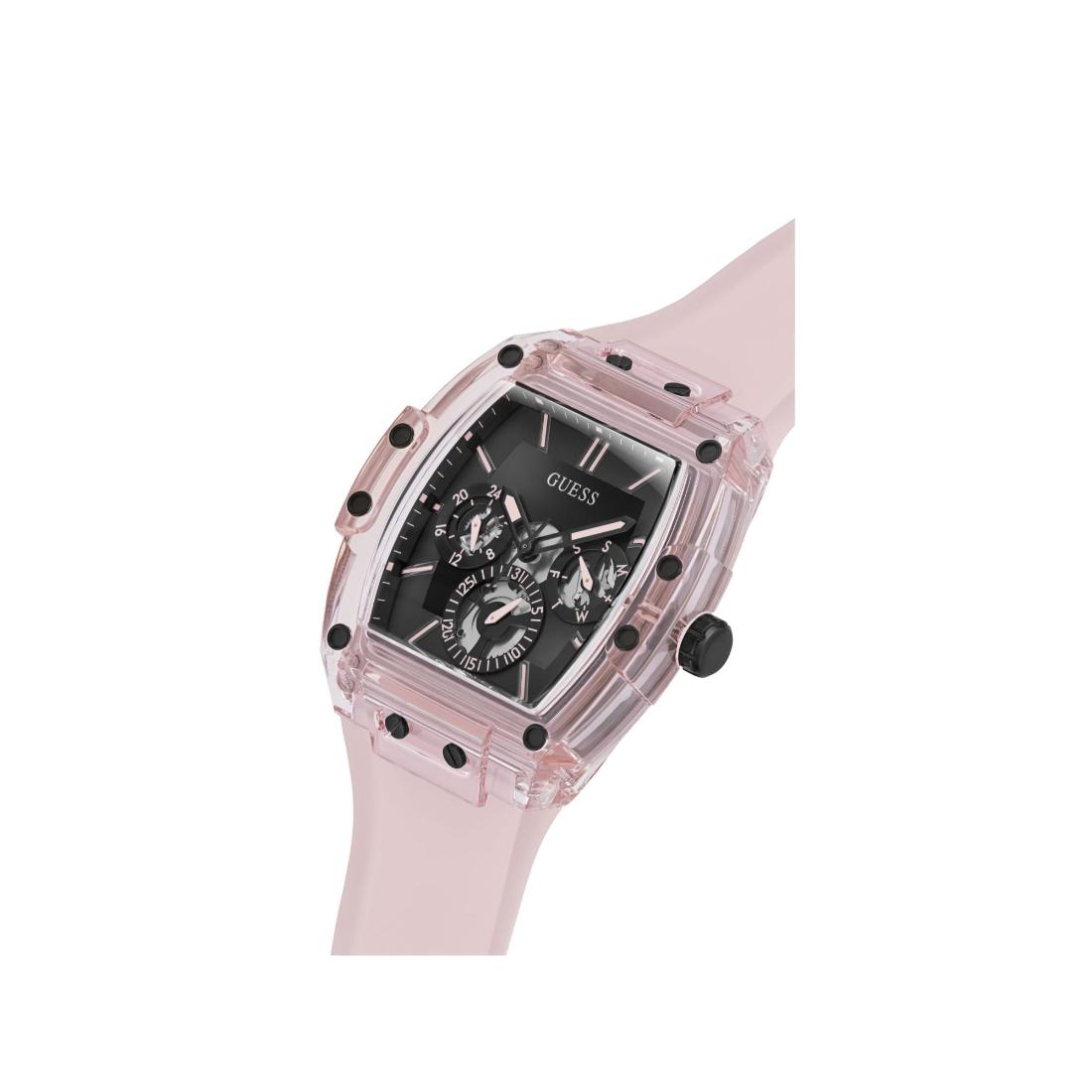 Guess Men 41.5 mm Size Black Dial Rectangle Analog Watch GW0203G11