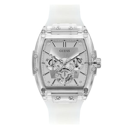 Guess Phoenix 41.5 mm Size Silver Dial Men Analog Watch - GW0203G1