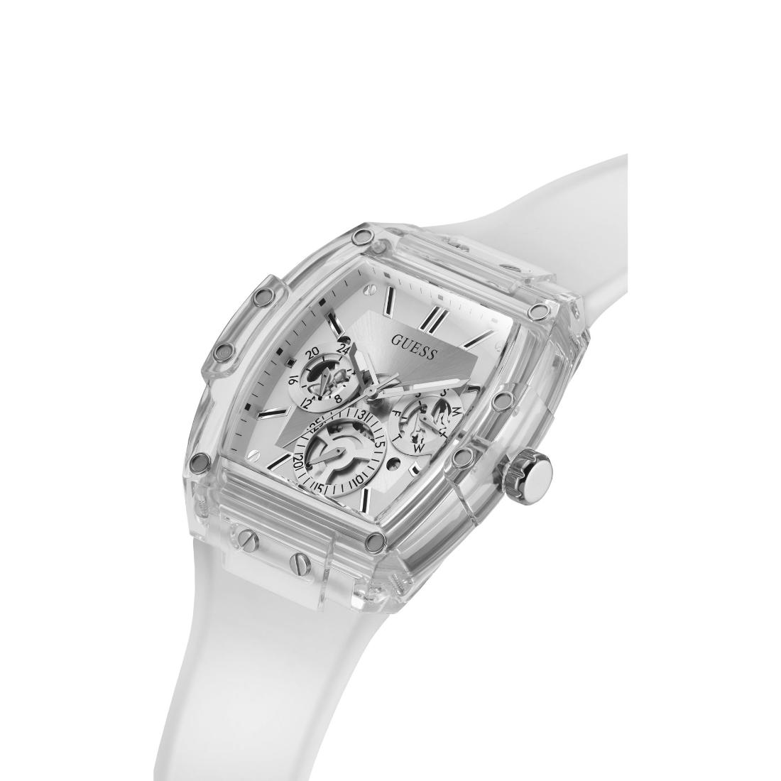 Guess Phoenix 41.5 mm Size Silver Dial Men Analog Watch GW0203G1