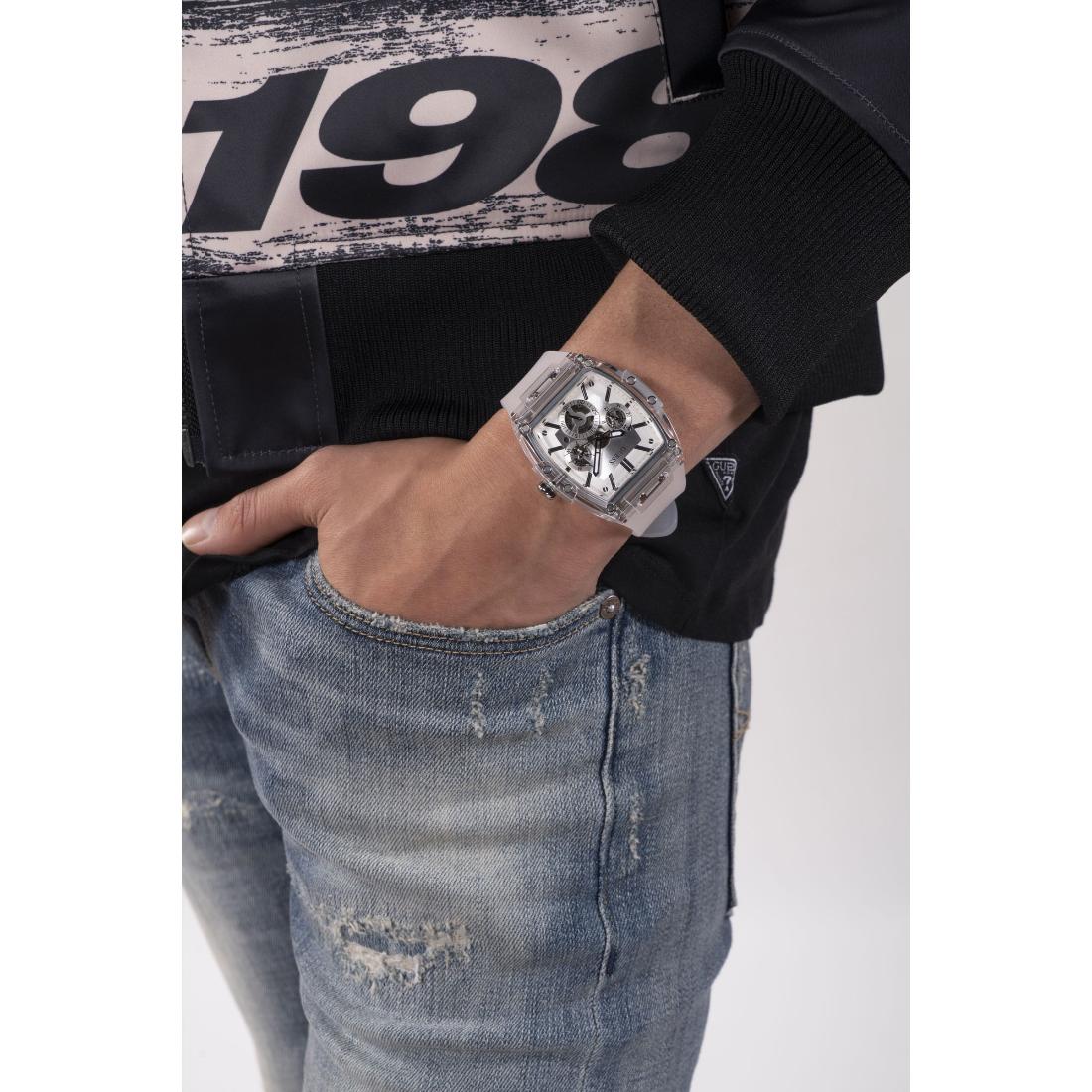 Guess Phoenix 41.5 mm Size Silver Dial Men Analog Watch GW0203G1