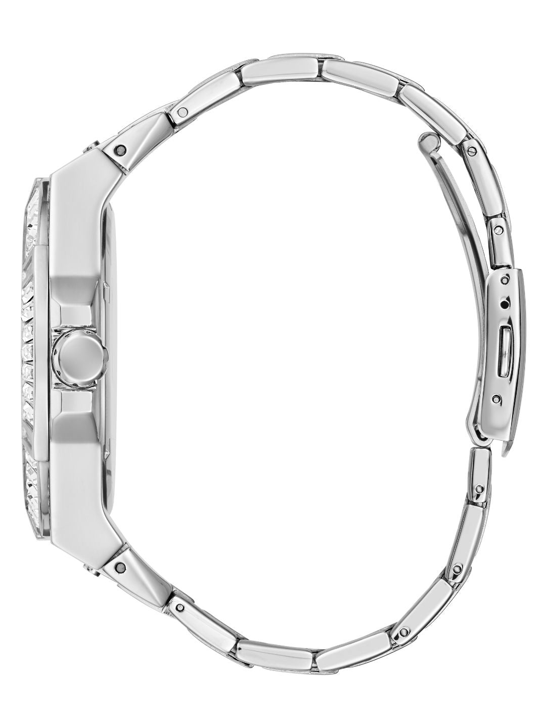 Guess Men 47 mm Quartz Multifunction Analog Silver Dial Stainless Steel Strap Watch GW0209G1