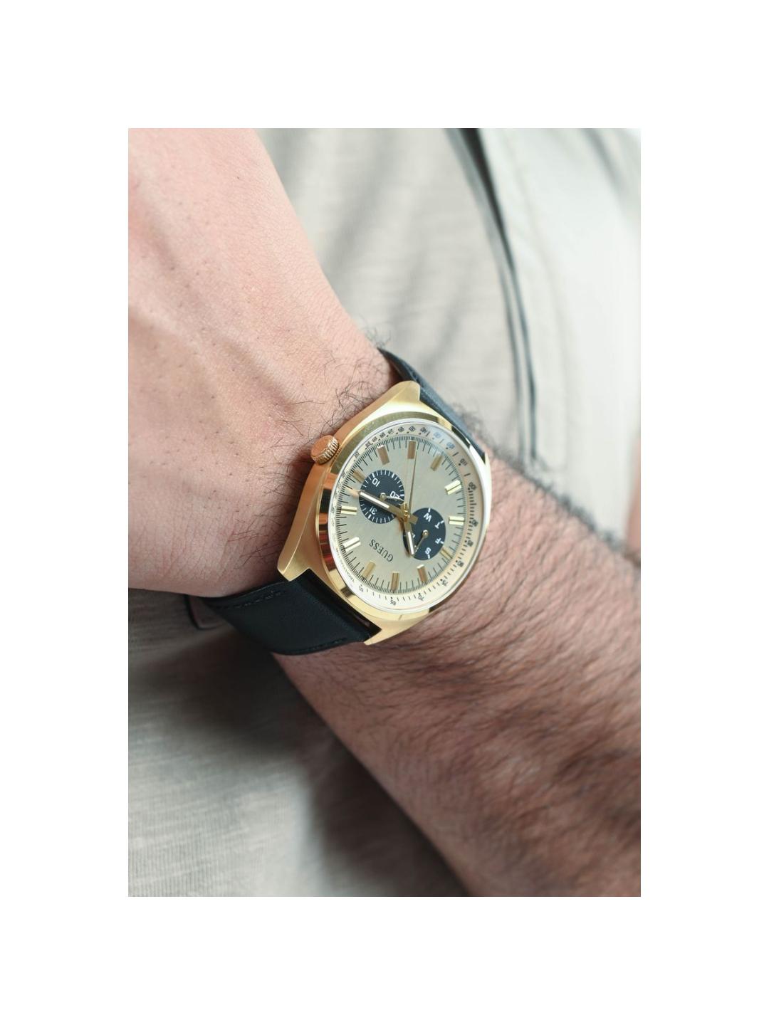 Guess Dress Men 42 mm Gold Dial Analog Watch GW0212G1