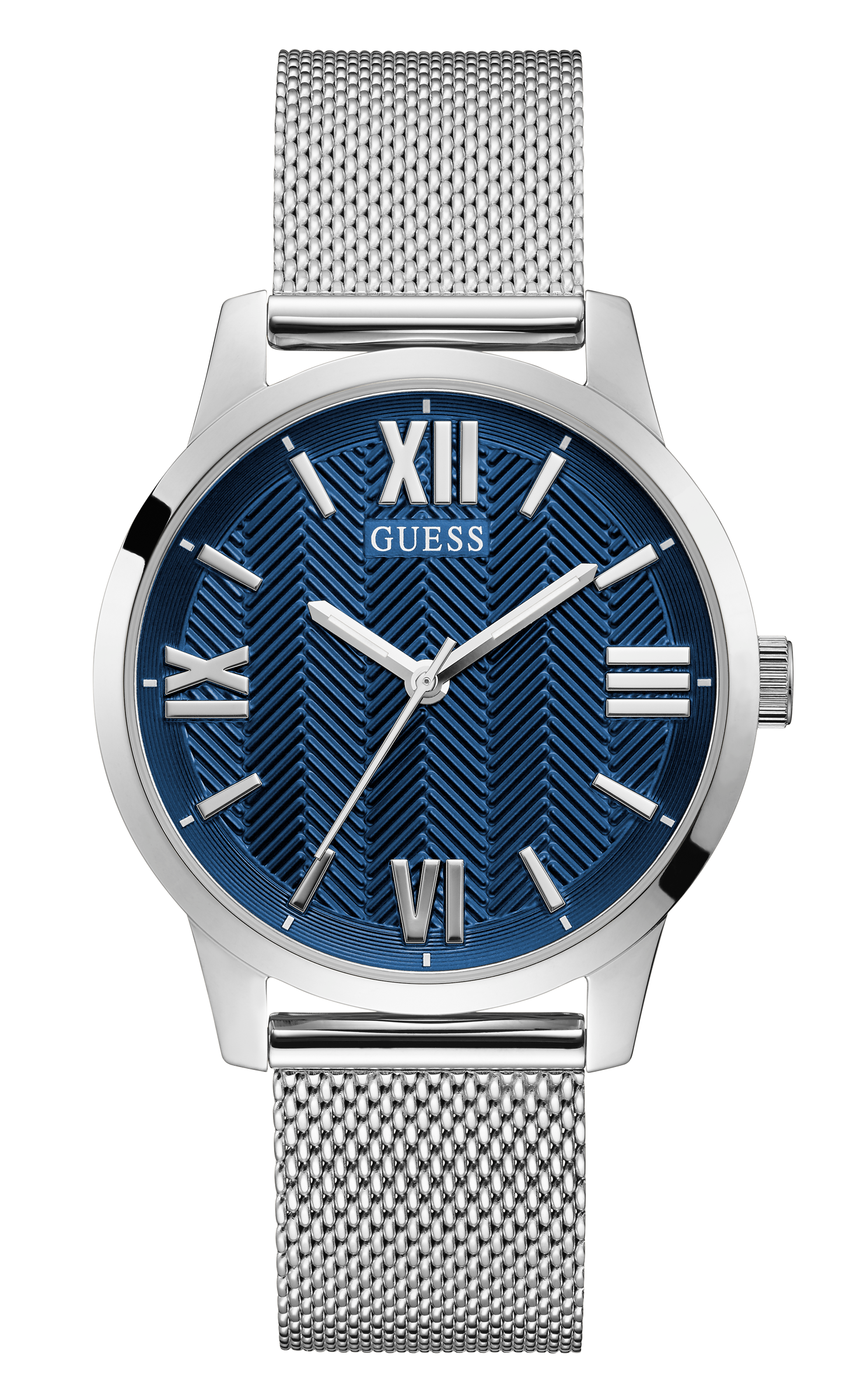 Guess 42 mm Mens Silver Analog Watch GW0214G1
