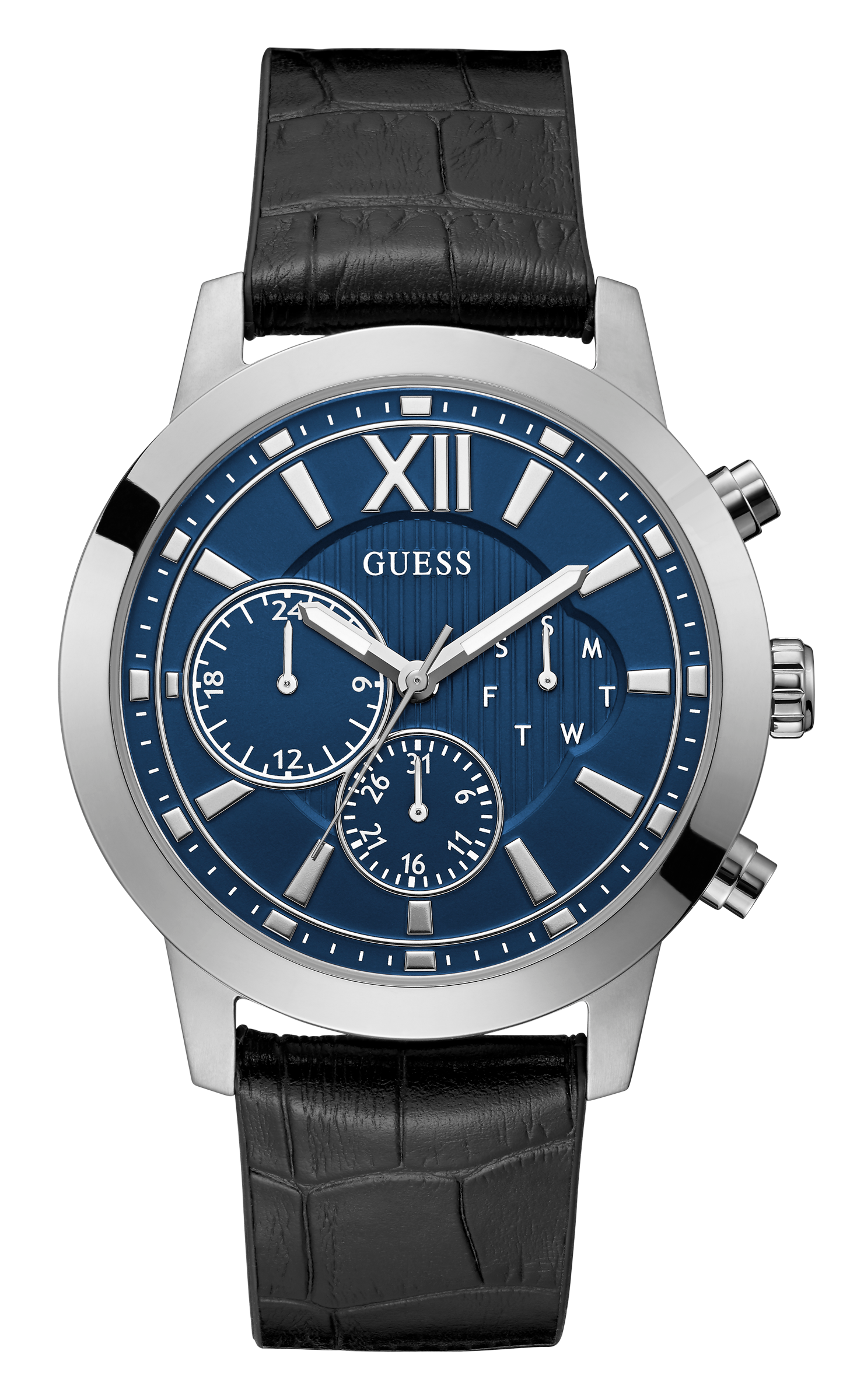 Guess 45 mm Mens Blue Multi function Watch GW0219G1