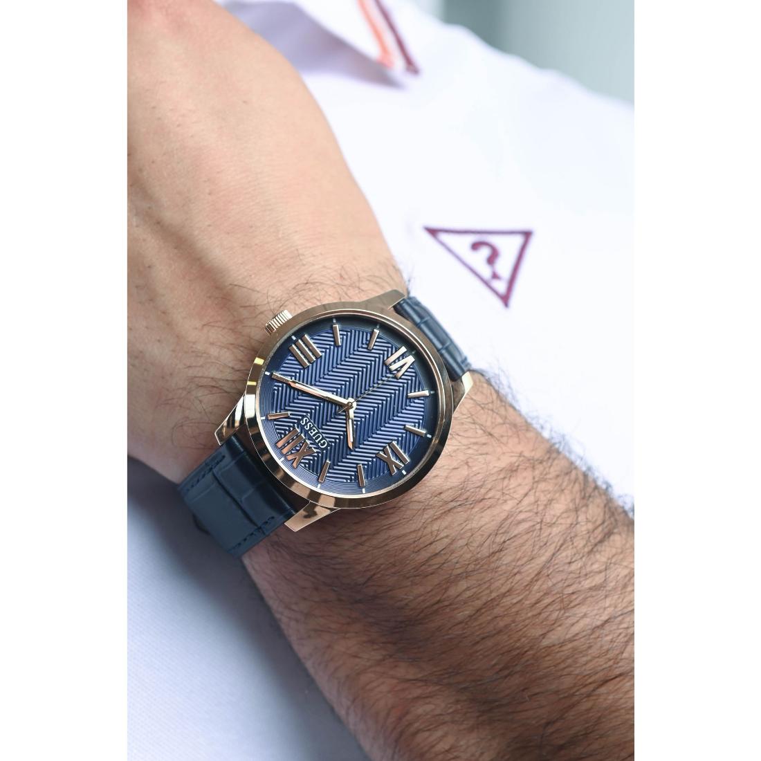 Guess Men 42 mm Blue Dial Analog Watch GW0250G3