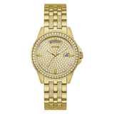Guess Round 38mm Champagne Dial Analog Women Watch GW0254L2