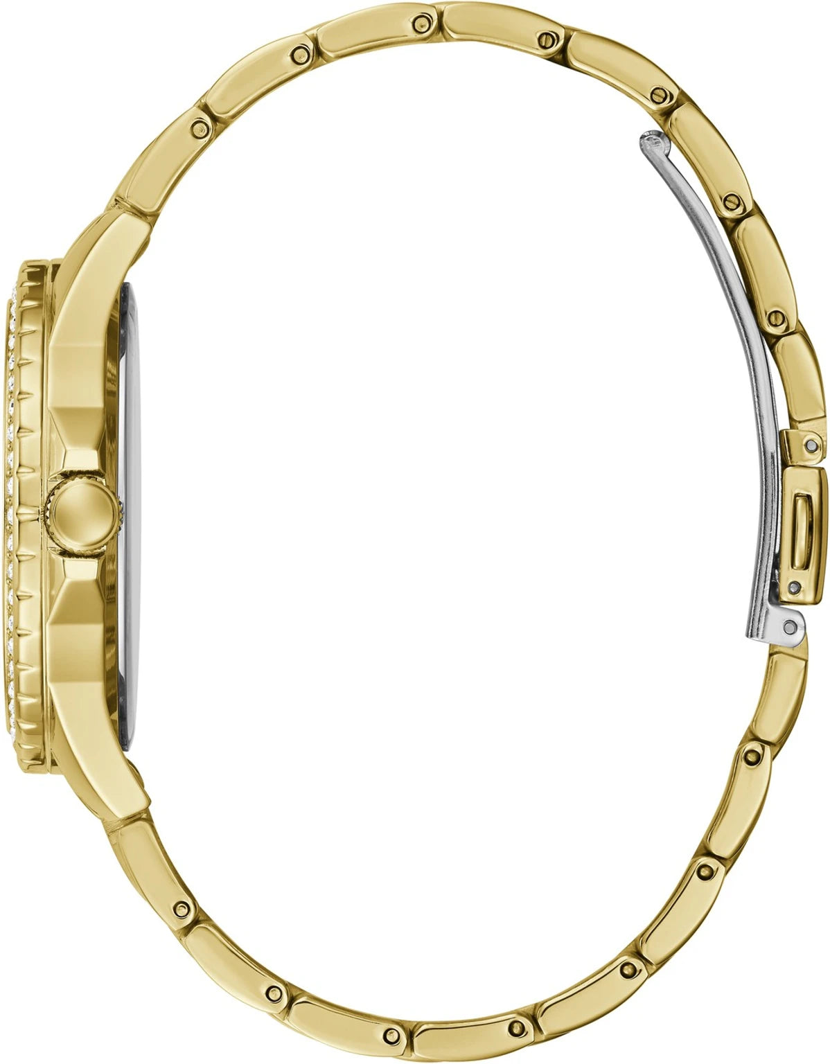Guess Round 38mm Champagne Dial Analog Women Watch GW0254L2