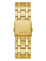Guess Men 44 mm Quartz Multifunction Analog Black Dial Gold Stainless Steel Strap Watch GW0260G2