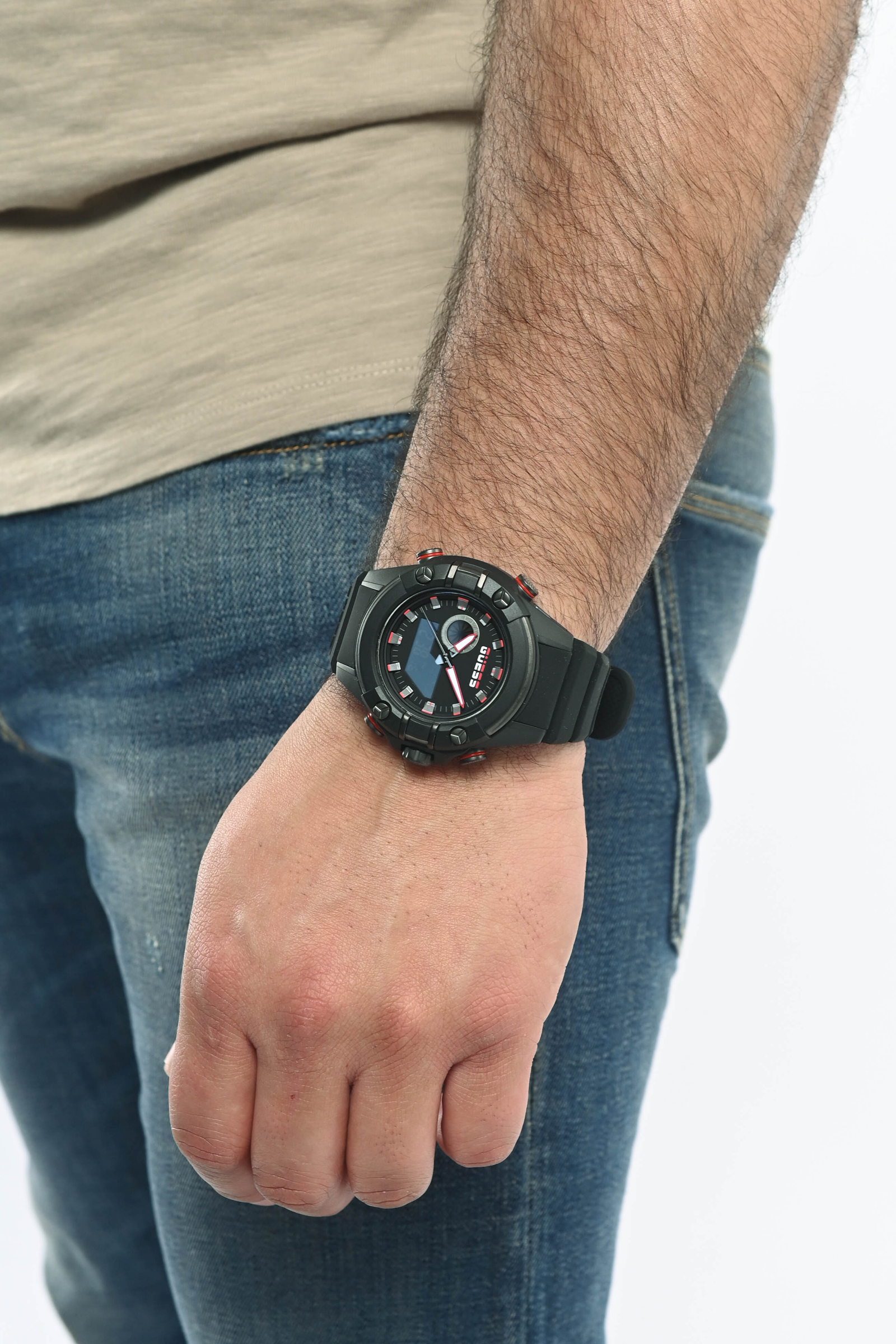 Guess Analog Digital Black Dial Men's Watch GW0269G3
