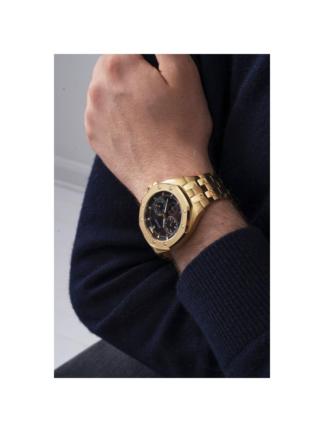 Guess Sport Men 46 mm Black Dial Chrono Watch GW0278G2