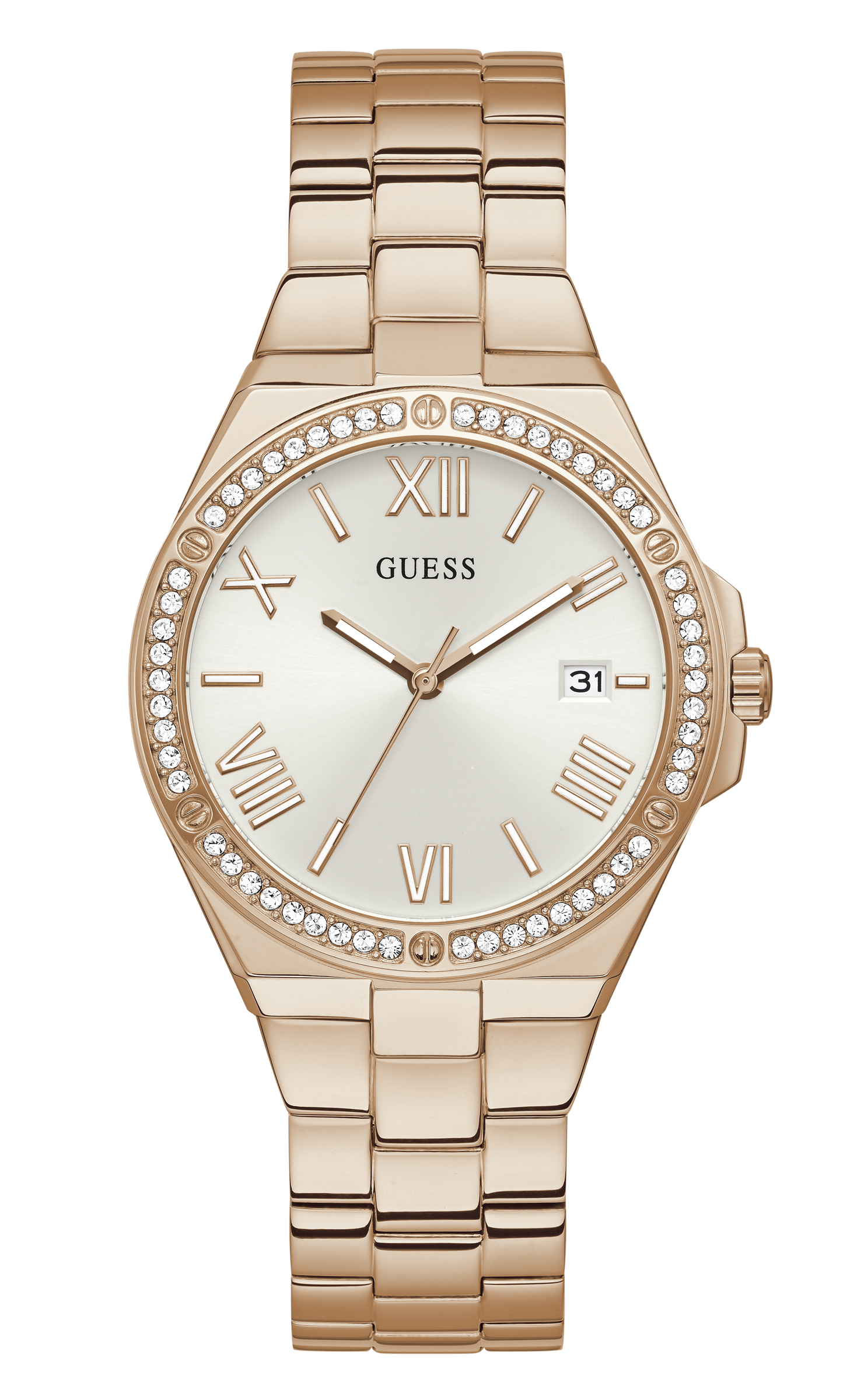 Guess 38 mm Women Silver Dial Analog Watch GW0286L3