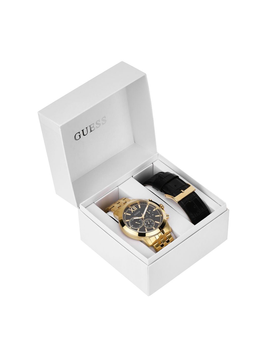 Guess 45 mm Mens Boxed Sets Black Watch GW0296G1