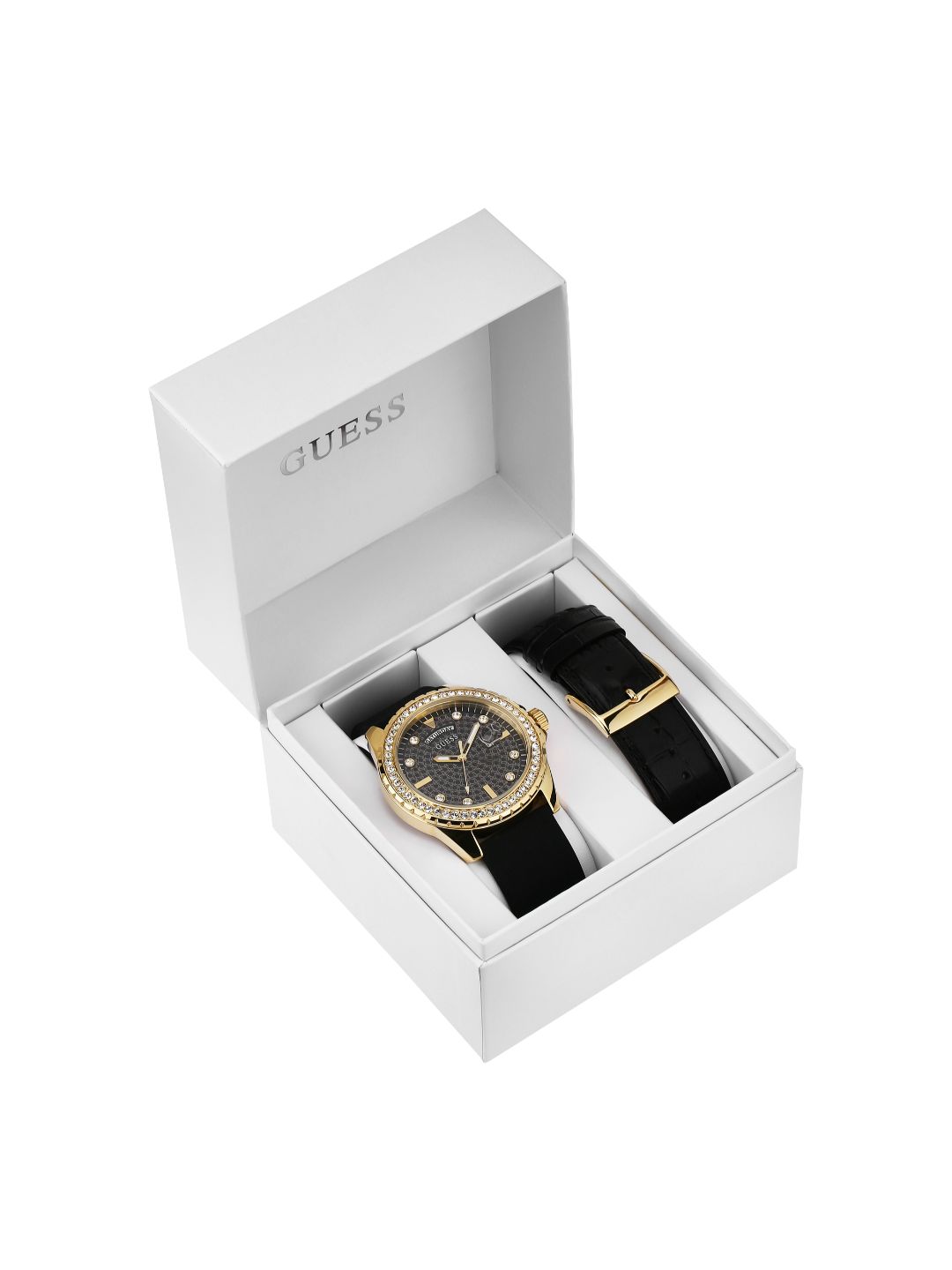 Guess 44 mm Mens Boxed Sets Black Watch GW0297G1