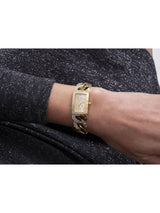 Guess Trend Women 19 mm Gold Dial Analog Watch GW0298L2