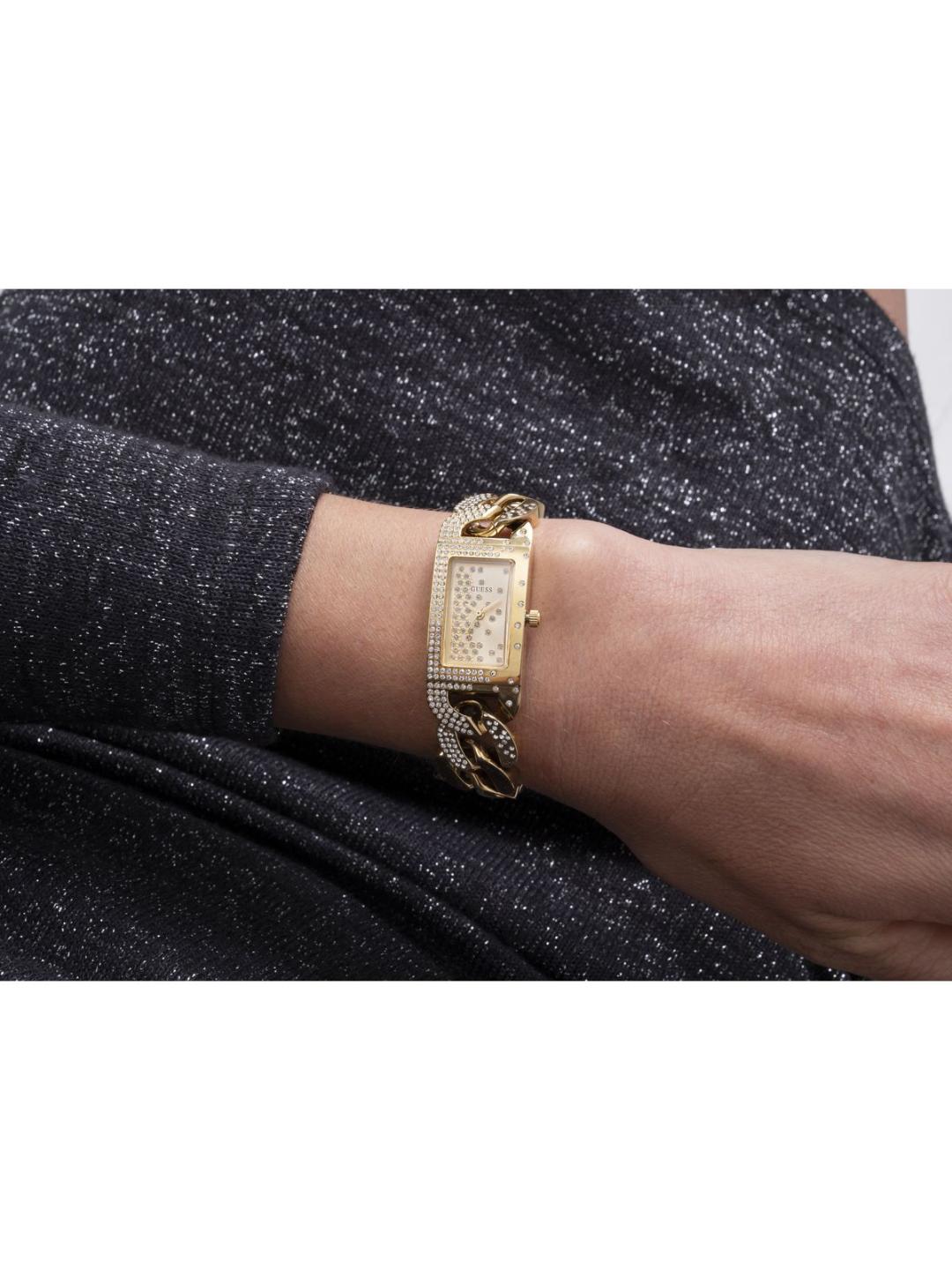 Guess Trend Women 19 mm Gold Dial Analog Watch GW0298L2