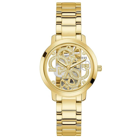 Guess Clear Gold Dial Women Analog Watch - GW0300L2