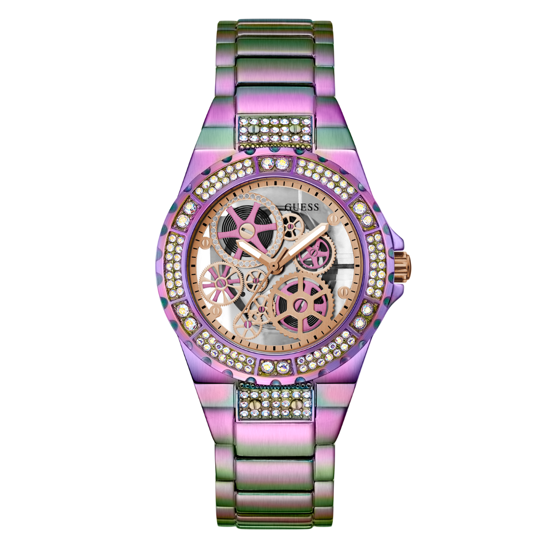 Guess 23.5 mm Rose Gold Dial Women Analog Watch GW0302L3