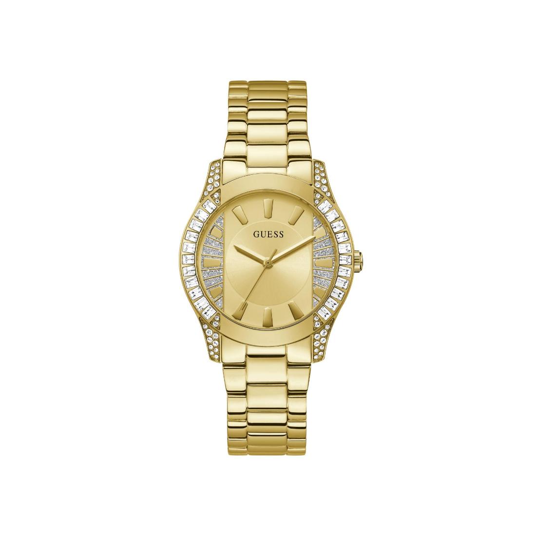 Guess Women 39 mm Size Champagne Dial Round Analog Watch GW0305L3