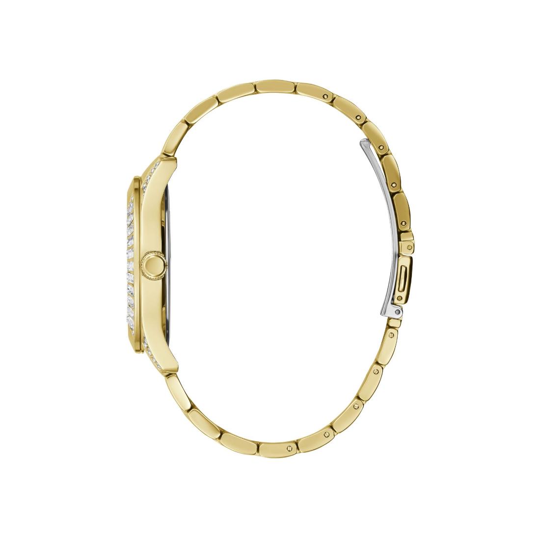 Guess Women 39 mm Size Champagne Dial Round Analog Watch GW0305L3