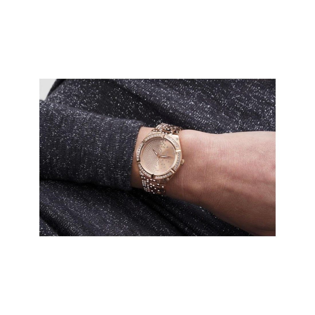 Guess Trend Afterglow 36 mm Women Rose Gold Dial Analog Watch GW0312L3