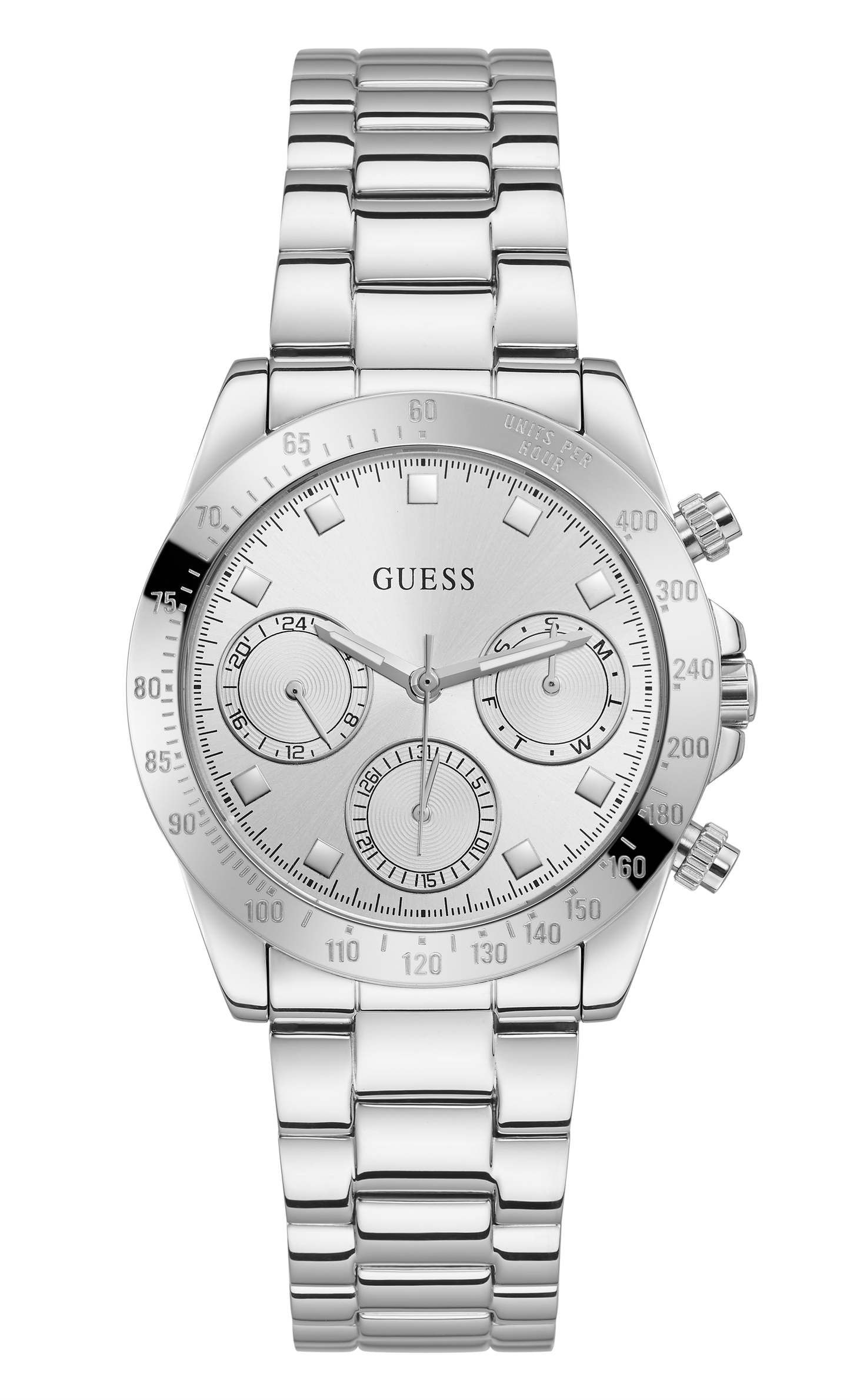 Guess Ladies Silver Multi-function Watch - GW0314L1