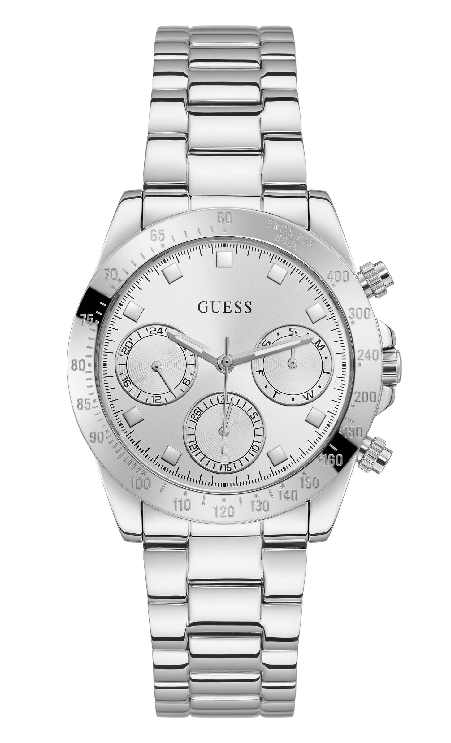 Guess 38 mm Ladies Silver Multi function Watch GW0314L1