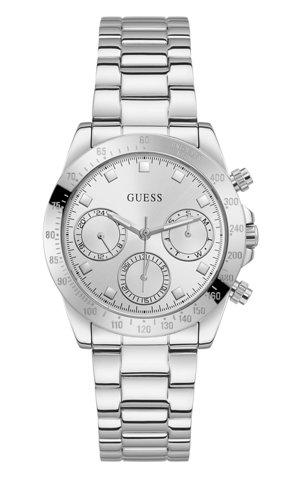 Guess Ladies Silver Multi-function Watch - GW0314L1