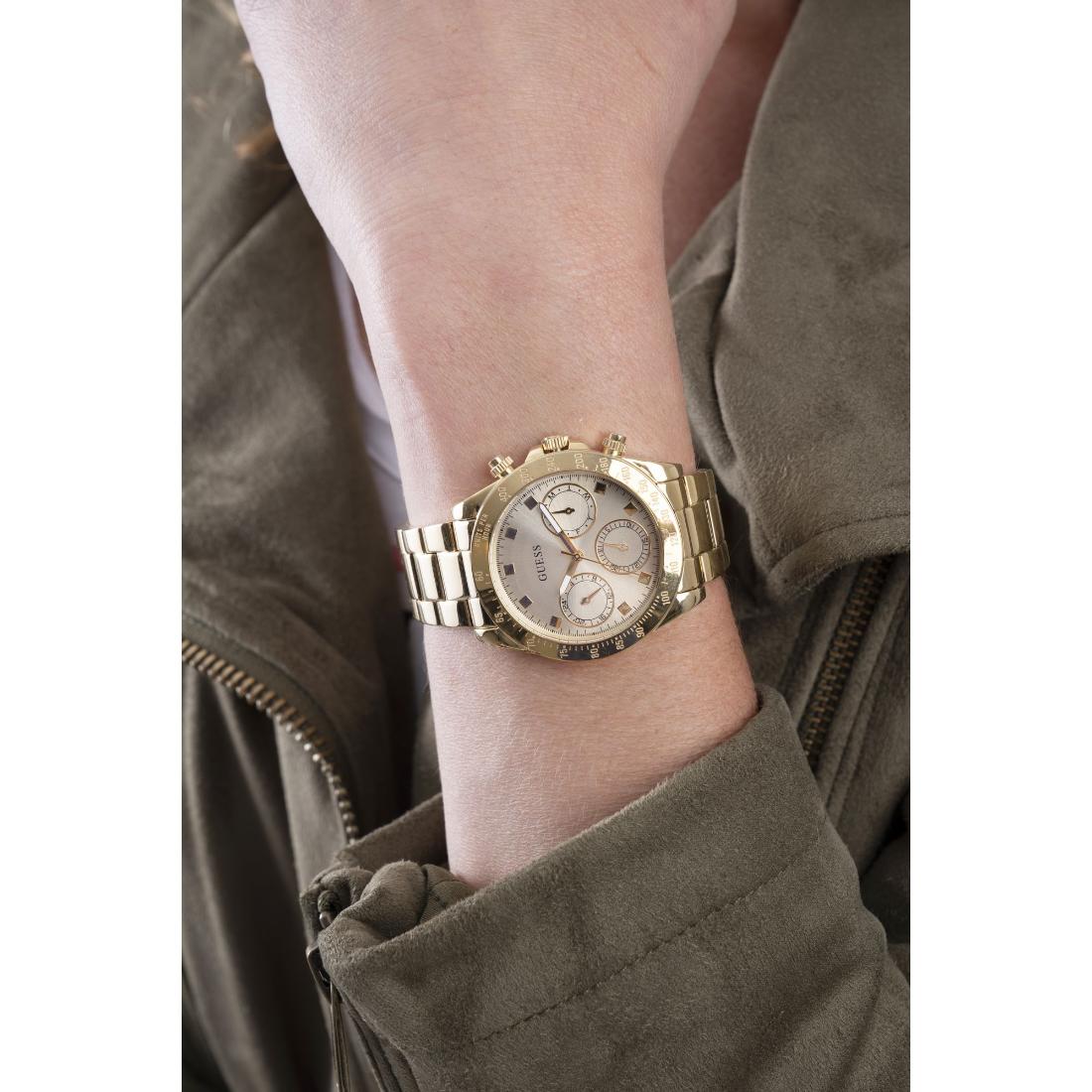 Guess Sport 38 mm Size Gold Dial Women Chronograph Watch GW0314L2