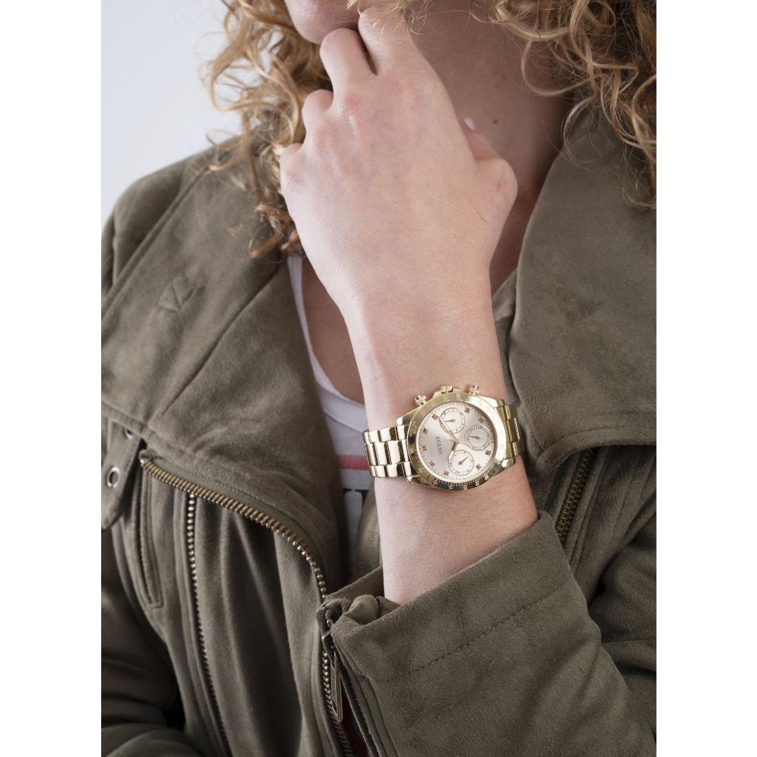 Guess Sport 38 mm Size Gold Dial Women Chronograph Watch GW0314L2