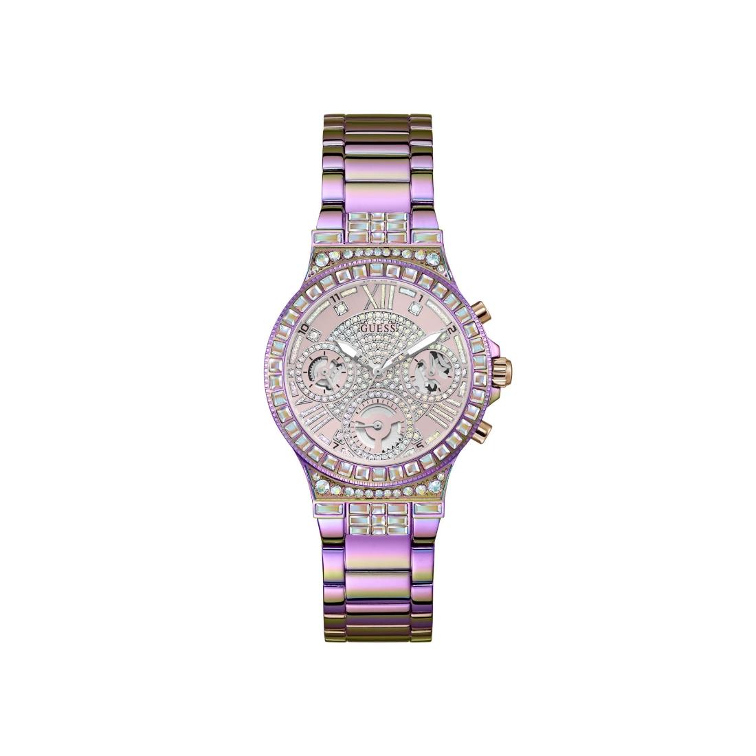 Guess Women 36 mm Size Pink Dial Round Analog Watch GW0320L4