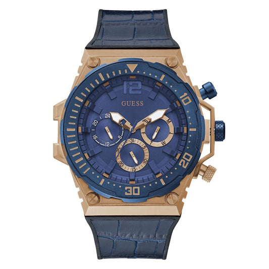 Guess Men 48 mm Blue Dial Analog Watch- GW0326G1